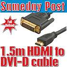   to DVI D 24+1 Pin HD Digital Cable Lead for True TV LCD Sky BluRay