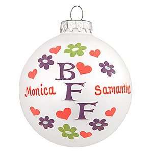  Personalized BFF Glass Ornament: Home & Kitchen