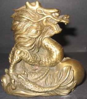 Large Bronze Victory Zodiac Dragon Statue Feng Shui  