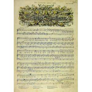   : 1858 Song Sheet Music Score Two Rivers Keiser Print: Home & Kitchen