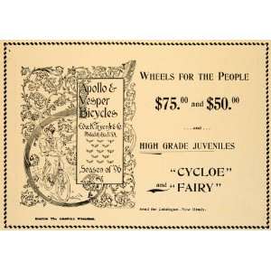  Tryon Jr. Cycloe Fairy Bike Cyclist   Original Print Ad Home