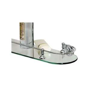  Valsan Glass Shelf With Gallery 66365PV Polished Brass 