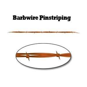  Orange Barbwire Pinstripe Decal   48 L with 1 1/2 Barbs 