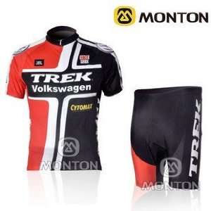  2010 trek team black&red cycling jersey short suit a083 