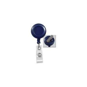  Blue Round Badge Reel and Swivel Clip 25pk Blue: Office 