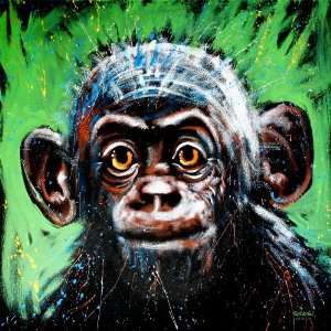  Splash! Animals® Bonobo   Gallery Wrapped Print on Canvas 