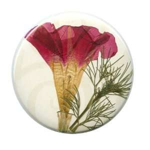  Pocket Mirror White withViolet Pressed Flower Morning 