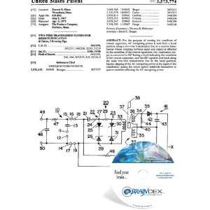  NEW Patent CD for TWO WIRE TRANSMISSION SYSTEM FOR REMOTE 