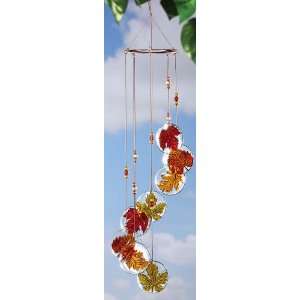   Fall Leaf Cascading Windchime By Collections Etc Patio, Lawn & Garden