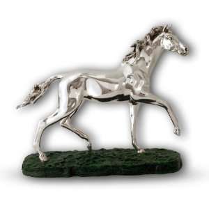  Silver Horse Sculpture