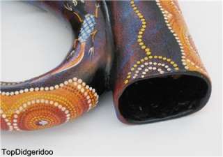   HandCarved & Painted Mahogany Wood Travel Compact Didgeridoo +BAG