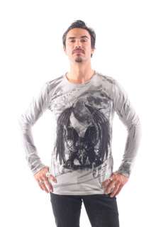 Mission Clothing Troy Winged Gargoyle Long Sleeve Tee Grey