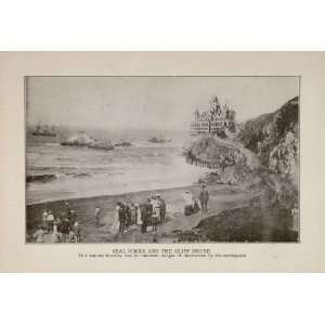  1906 Cliff House Hotel San Francisco Seal Rocks Print 