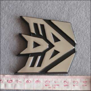 4x TRANSFORMERS Decepticon Car Emblem Badge Sticker 3D  
