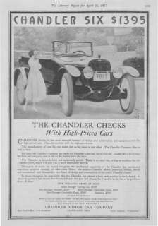 1917 Chandler Six Convertible Motor Car Print Ad  