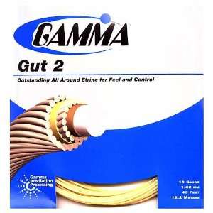 Gamma Gut 2   Tennis String Set   Natural   16 ga   40 feet  