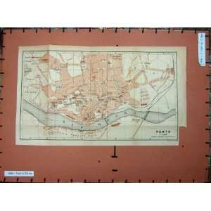   MAP SPAIN 1901 STREET PLAN PORTO RIO DOURO CEMITERIO