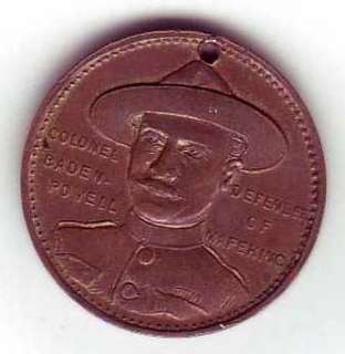  Hero of Mafeking Scout Founder Lord Baden Powell of Gilwell Metal 