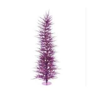  5 Pre Lit Whimsical Purple Artificial Laser Christmas 