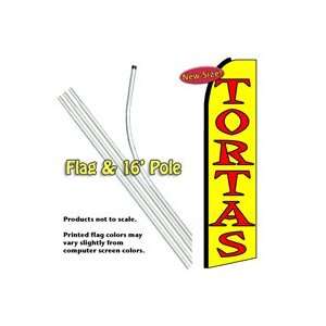  TORTAS Feather Banner Flag Kit (Flag & Pole): Patio, Lawn 