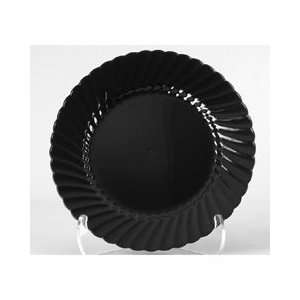CW75180BK   Classicware Plastic Plates   7 1/2 Inches   Black   Round
