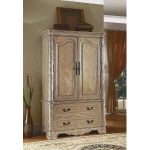  YT Furniture CA7904TV   Cannes TV Armoire Stand (Whitewash 