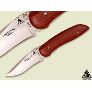  Lone Wolf Cheyenne 3.3 S30V Satin Plain Blade, Cocobolo 