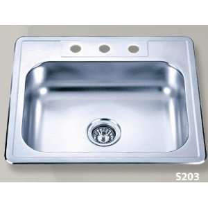  Stainless Steel Top Mount Single Bowl Kitchen Sink: Home 