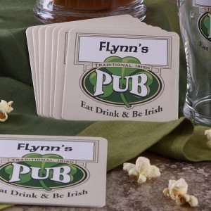  Irish Pub Personalized Bar Coasters: Kitchen & Dining