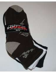 HAWK Tony Hawk Boys Quarter Crew Socks 3 Pair   Sock Size 9 11 Black 