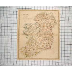  ANTIQUE MAP c1790 c1900 IRELAND DUBLIN BELFAST CORK