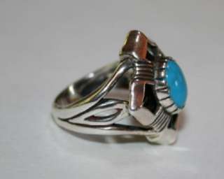   CAROLYN POLLACK 925 Sterling Onyx Turquoise Ring Size 6 Tempting Teals