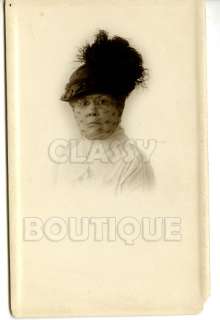 Antique Photographic Postcard Old Woman Black Funeral Hat Veil Whole 