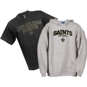   Saints Youth Belly Banded Hooded Sweatshirt and T Shirt Combo Pack