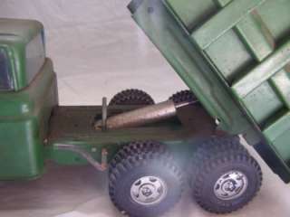 Buddy L Green Hydraulic Dump Truck Collectible Toy Pressed Steel 