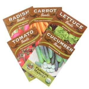 Farmers Market 201304 Veggie Salad Organic Seed Collection 