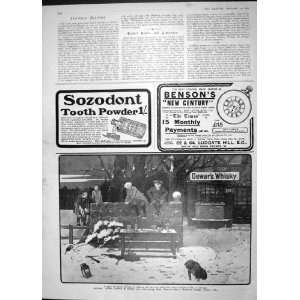   1904 ADVERTISMENT JOHN DEWAR WHISKY BENSONS SOZODONT