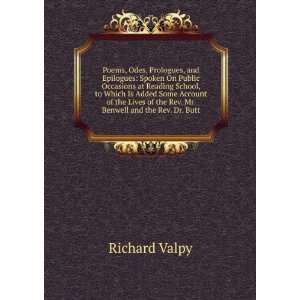   of the Rev. Mr. Benwell and the Rev. Dr. Butt Richard Valpy Books