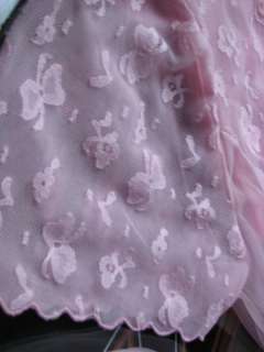 1970s Vintage Movie Star Pink Chiffon Lace Babydoll Set~Peignoir Robe 
