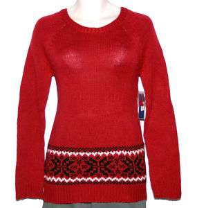 BANDOLINO Red Long Sweater Tunic Top Womens M NWT $48  