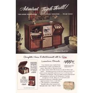  Admiral Complete Home Entertainment Vintage Ad   1960s 