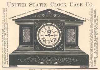 1887 UNITED STATES CLOCK CASE CO CINCINNATI OHIO AD  