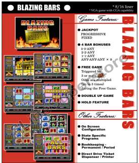 Blazing Bars 8 Line/Cherry Master VGA/CGA Game Board  