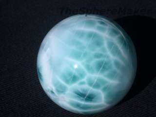 Siaz 1.7 LARIMAR SPHERE RARE EXOTIC CARIBBEAN GEMSTONE COLLECTORS 