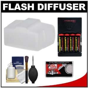  Flash Diffuser + Batteries + Cleaning Kit for Nikon Speedlight SB 400
