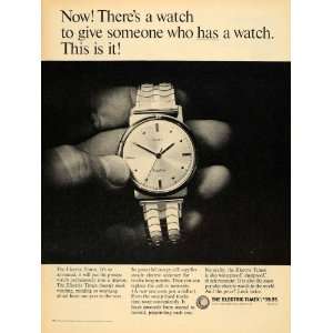  1965 Ad Electric Timex Men Wrist Silver WatchJewelry 