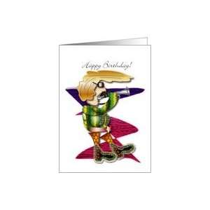  Trumpet Player Happy Birthday Card: Toys & Games