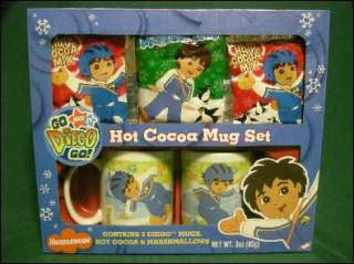 Go Diego Go Cocoa Mugs Set of 4 New  