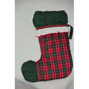  Vintage Red/green Plaid Holiday Stocking Looks From the 80 