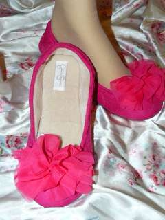 NEW JESSICA SIMPSON Ballet Style PINK ROSE SLIPPERS XL  